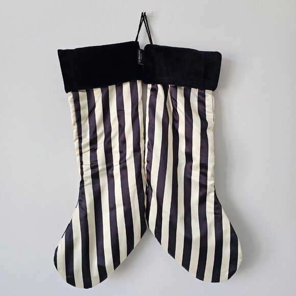 New JO MALONE Black Yellow Stripe Xmas Christmas Stocking - Pair of 2 - LTD ED - Picture 2 of 5